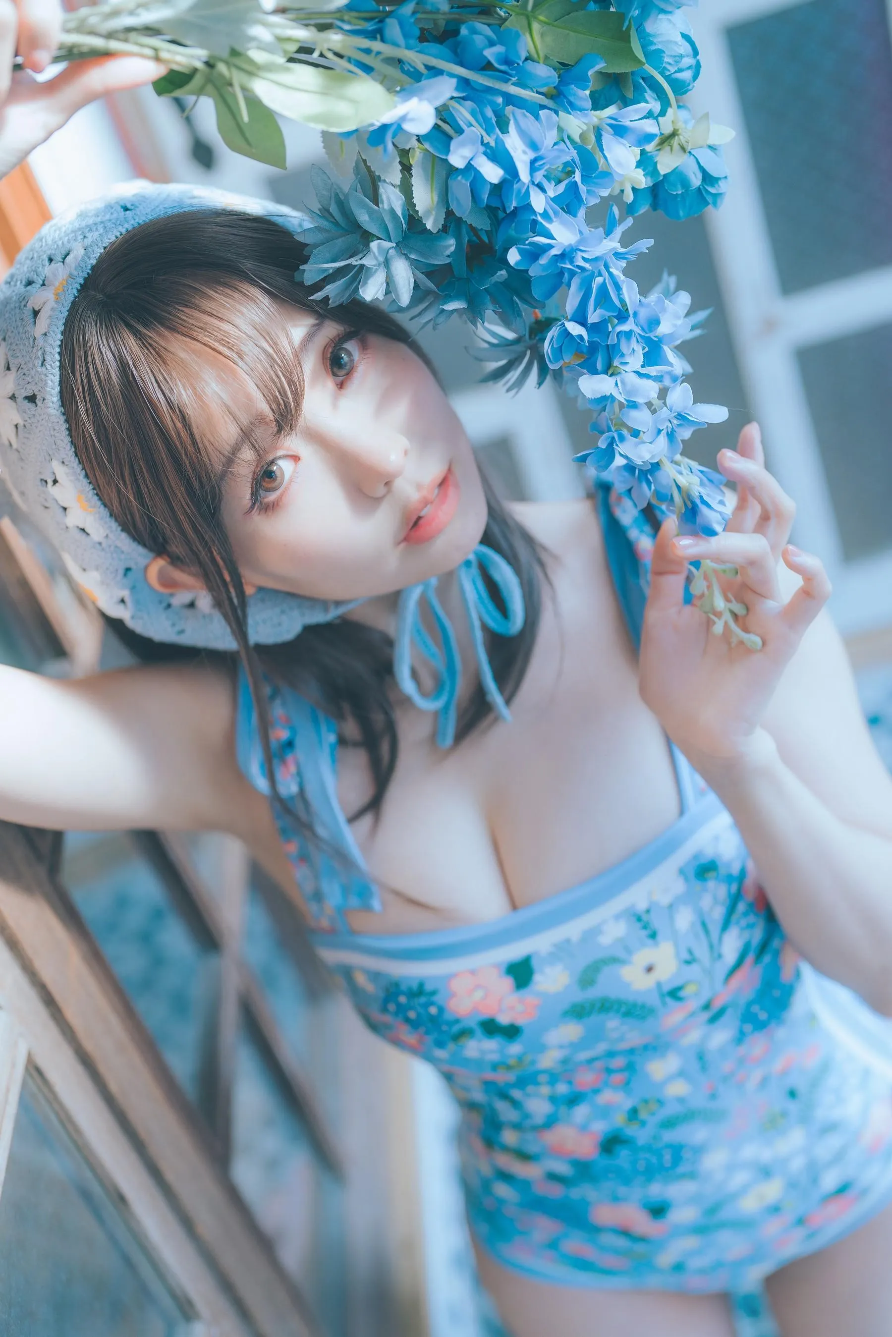 ElyEE子 – NO.122 2023.august D-復古水藍花 Vintage Aqua Blossom [39P]插图6